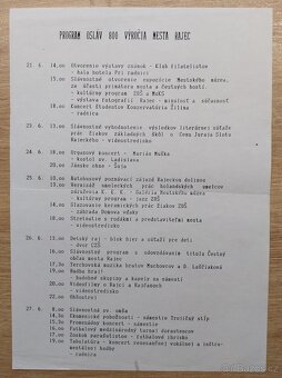RAJEC - Pohľadnica, program, dopis - 3