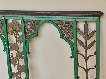 Těžké bronzové zábradlí s motivem vinné révy - 308 cm - 3