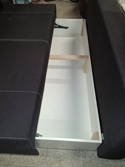 Pohovka černá rozkládací - 3