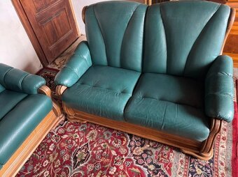 Dubová rustikální kožená souprava 3+2+1,3332 - 3