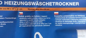 Sušák na prádlo na balkon/topení - 3