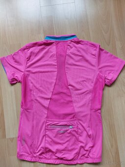 Nový dámský cyklistický dres, vel. 42, L, neon růžová - 3