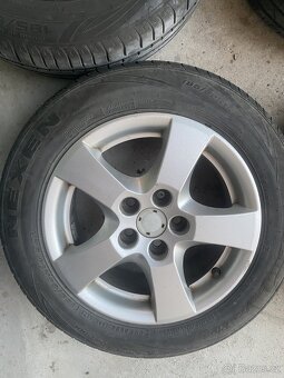 Alu kola 14” 5x100 Origo Škoda a Letní pneu 185/60/R14 - 3