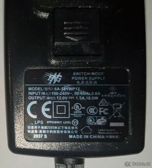 Napájecí zdroje 6A-181WP12 12V/1,5 A/18W - 3