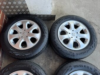 Alu 15" 4x108, Orig. Peugeot, letní 85%, TOP + šrouby - 3