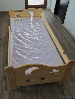 Nová dětská postel s matrací 180x80 cm + rošt - 3