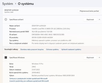 Dell OptiPlex 3060,i5-8400,WIN 11,SSD 128GB+HDD 2TB,RAM 16GB - 3