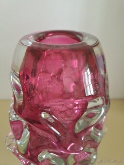 Růžová vaza 25cm-Jan Beránek. - 3