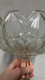 Skleněná masivní broušená mísa - 3