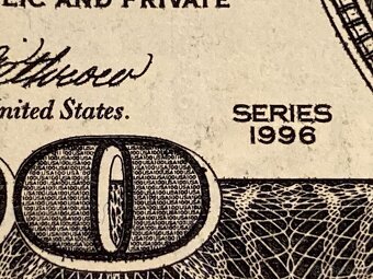 USA - Bankovka 100 Dollars 1996 - Serie AL - 3