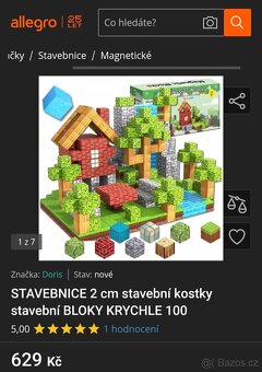 Minecraft magnetická stavebnice - 3