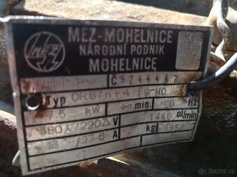 Patkový 3F motor výkon 7,5kW, 1470 ot/min - 3