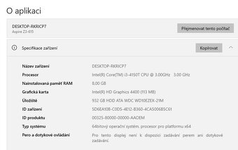 Acer Aspire Z3–615,WIN 10,HDD 1TB,8GB RAM,23 palců - 3