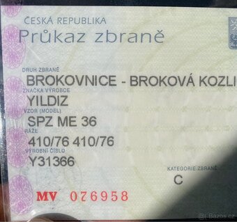 Broková kozlice YILDIZ SPZ ME .410 (36) - 3