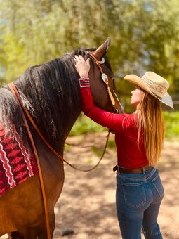 Western show halenka červená veľkosť S - 3