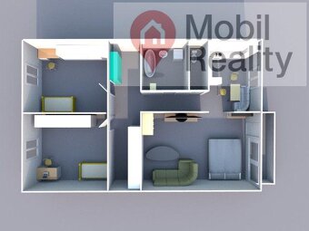 Holýšov. Cihlový byt 3 + 1 s lodžií ve velmi slušném a udržo - 3