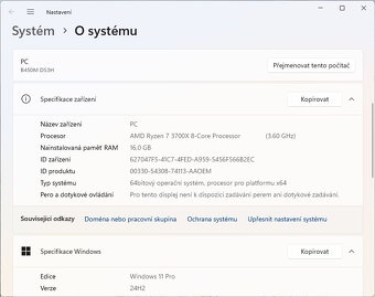 Herní PC - Ryzen 7, 16GB RAM, 1TB NVME, RTX4060, WIN11 - 3