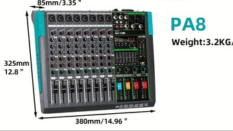 Prodám mixpult 8 Channel+4ks bezdrátové UHF mikrofony - 3
