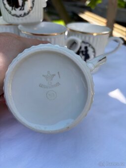 Retro porcelánové hrnky Czechoslovakia – sada 5 ks - 3