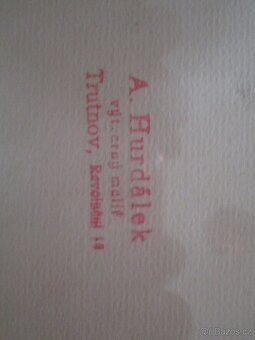 strom u jezera-starý obraz-pozůstalost - 3