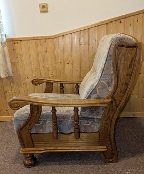 Křeslo rustikální, dva kusy - 3