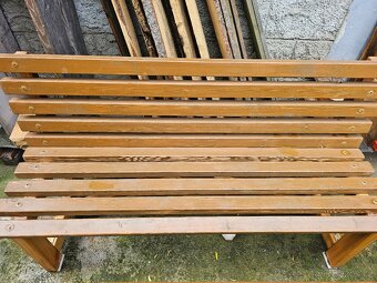 Zahradní lavička nová - ruční výroba - 3