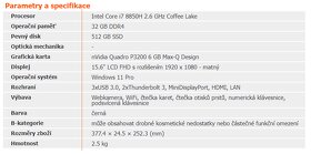 NOVÁ CENA Lenovo ThinkPad P52 - Intel Core i7 8850H 2.6 GHz - 3