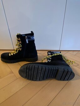 Černé dívčí/dámské semišové boty TOMMY JEANS - 3
