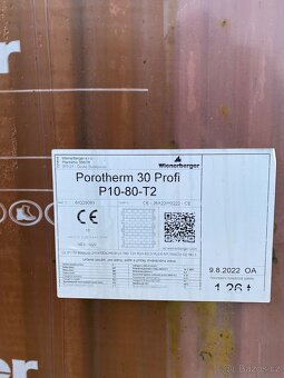 Cihly Porotherm 30 Profi P10 + preklady 1m - 3