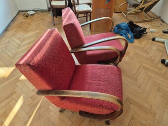 Křesla Halabala C Křeslo retro starožitné 2 ks - 3