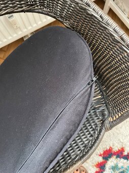 Ratan černé proutěné IKEA křeslo Židle - 3
