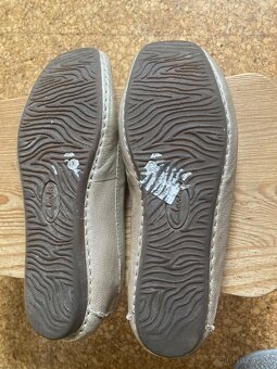Zlaté kožené boty Clarks - 3