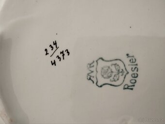 Starožitný porcelánový talíř (mísa) - 3
