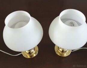 Retro stolní párové lampičky Kamenický Šenov - 3