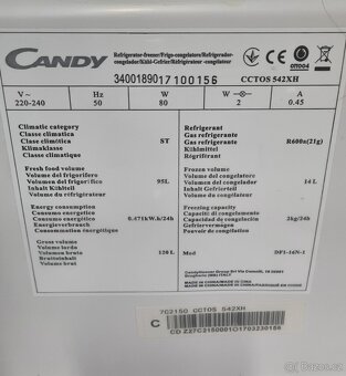 Nerez lednice s mrazákem CANDY - 542XHN - 3