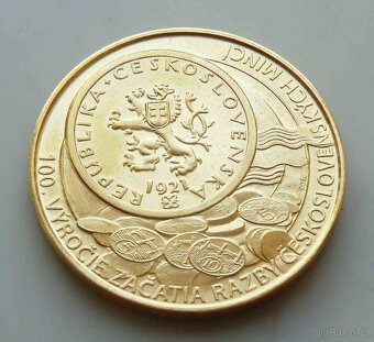 1 Oz - 100 let od zahájení ražby prvních čs. mincí - 3