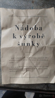 výrobník šunky retro komplet s obalem i návodem - 3