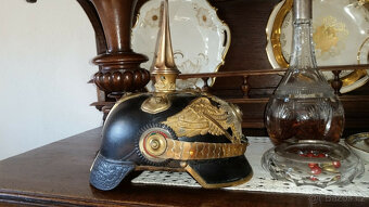Pickelhaube Prusko, generál, gardový orel, křížová čepel s v - 3