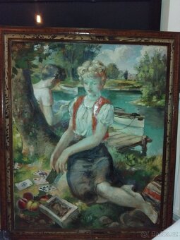 Olej na plátně sig. André Hofer 1890-1974 - 3