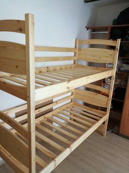 Patrová postel s přistýlkou / dvě postele - masiv - 3