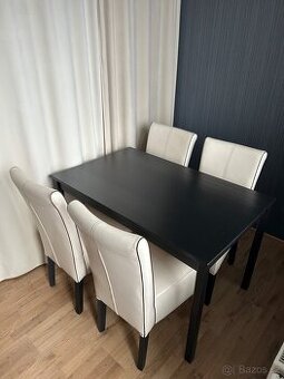 4 kožené jídelní židle - 3