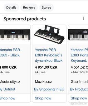 Prodám zcela nový, neotevřený keyboard Yamaha PSR-E383. - 3