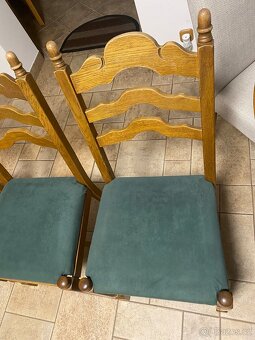 Dřevěné dubové kuchyňské židle - 3