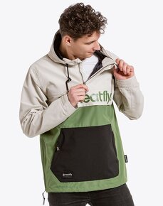 Jarní/podzimní street bunda Meatfly Garen, Sand-Forest Green - 3