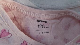 Sada 8 triček s dlouhým rukávem pro holčičky vel. 128 (+2 zd - 3