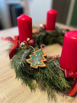 Domácí Adventní věnec - perníček - 3