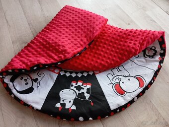 velká kruhová deka 90cm s beruškou+pejsek - 3