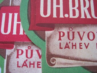 5x staré pivní etikety pivovar Uherský Brod - 3