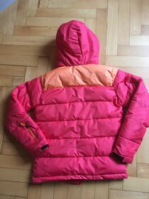 zimní bunda, červená, teplá, vel. 164 - 3