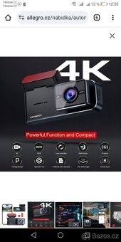 automobilová Dash Cam Q23 4K WiFi Dashcam s 64GB SD kartou - 3